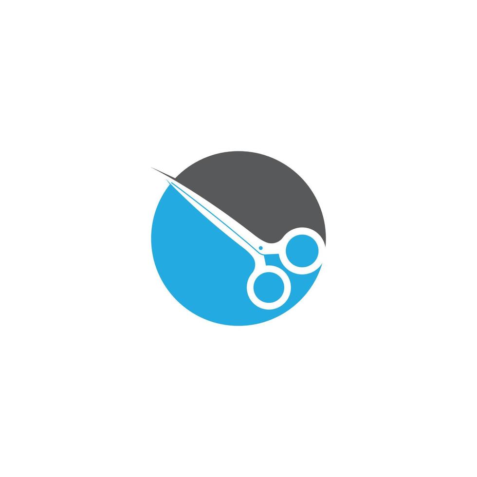 Scissors and hairbrush graphic icon. Sign crossed scissors and hairbrush isolated on white background. vector