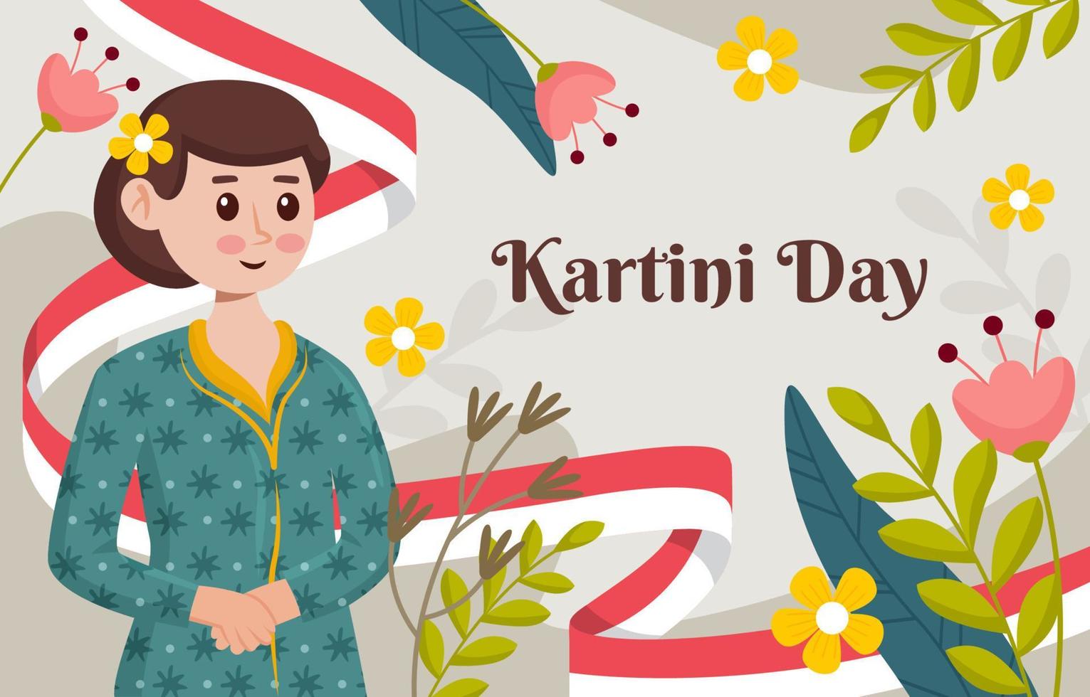 Happy Kartini Day Background vector