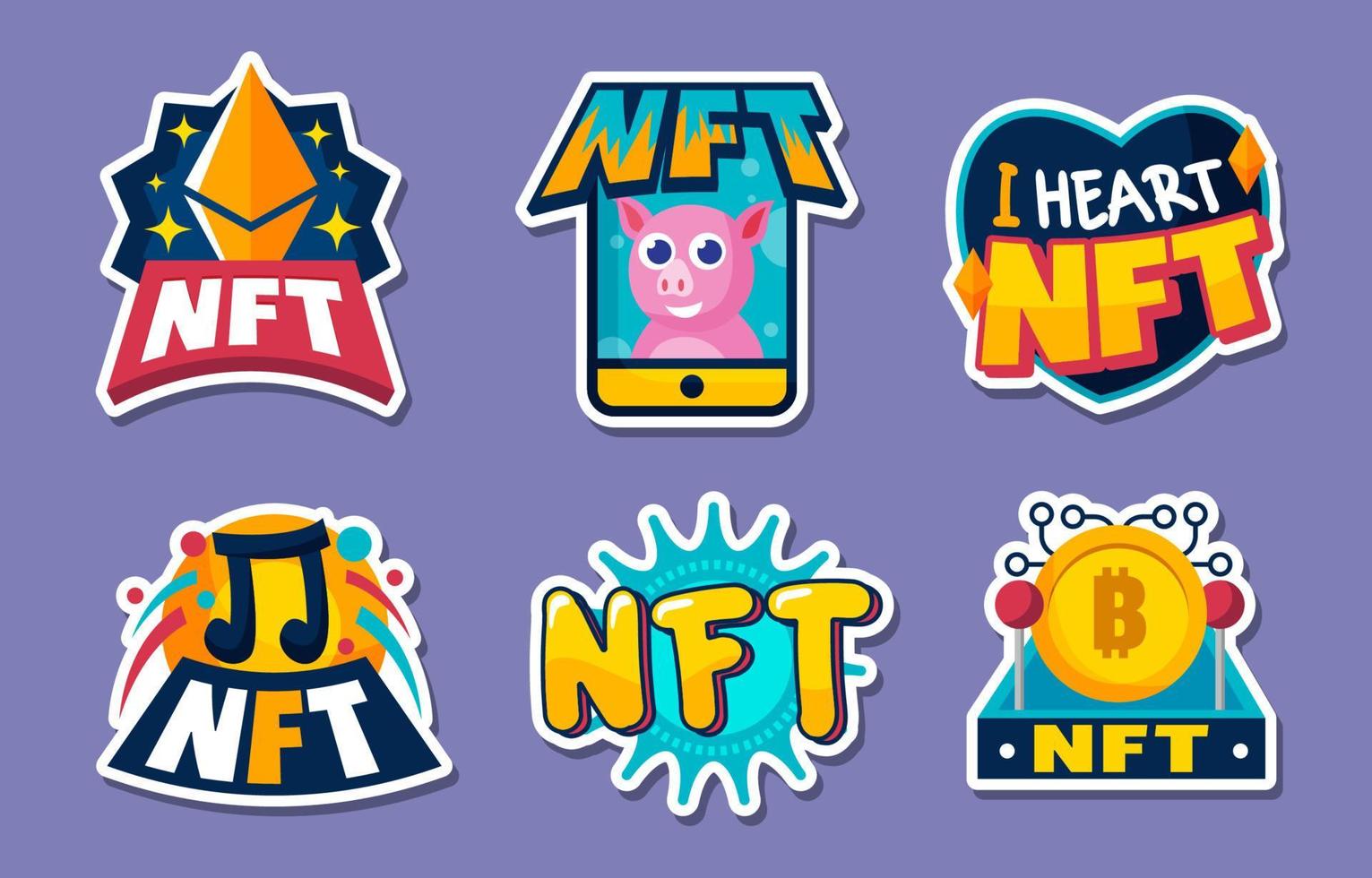 NFT Sticker Collection 6126457 Vector Art at Vecteezy