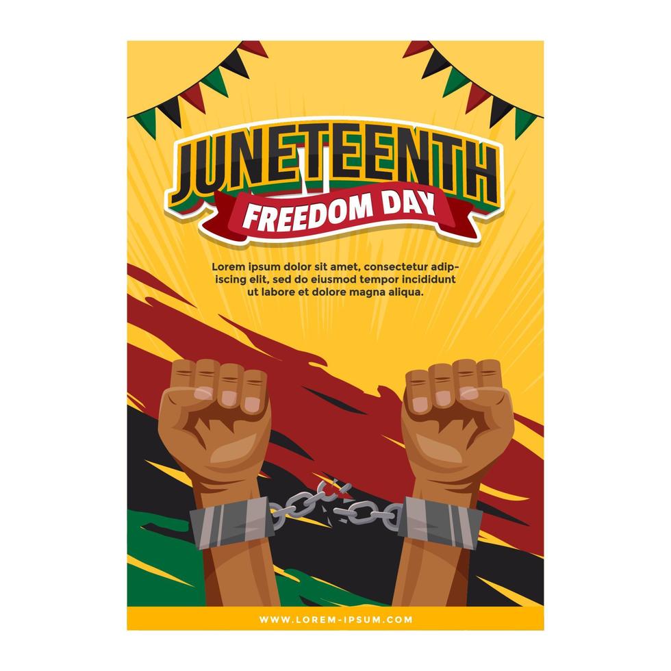 Juneteenth Freedom Day Poster vector