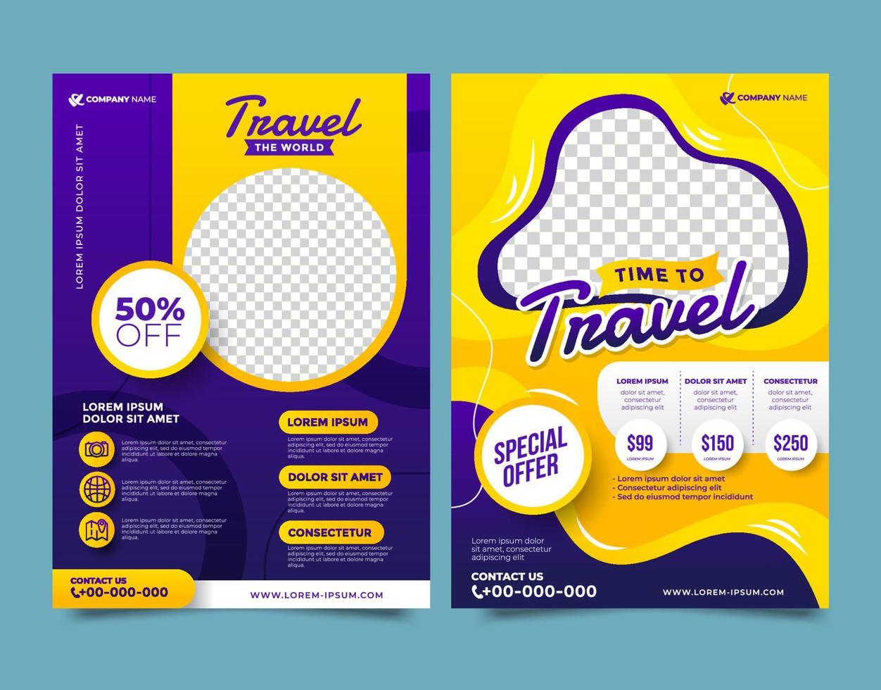 Traveling Flyer Template vector