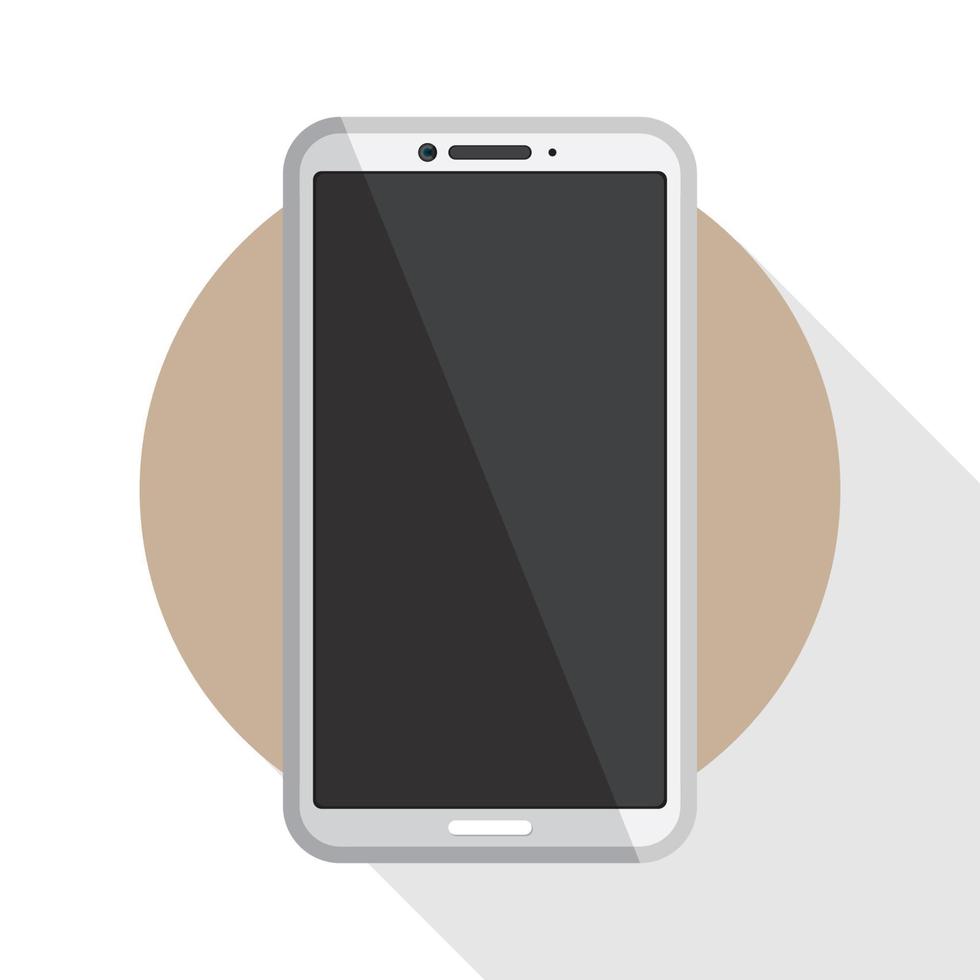 Mock up white cell phone vector