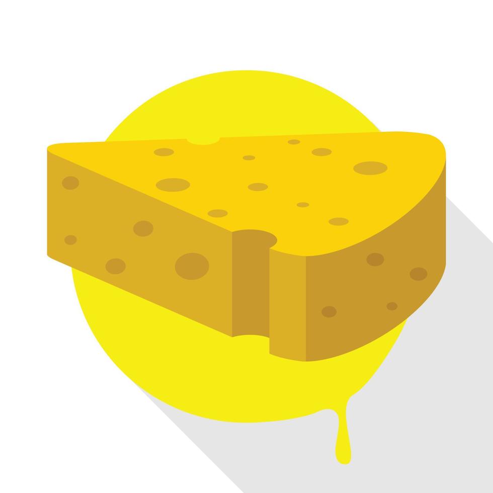 delicioso queso amarillo brillante vector