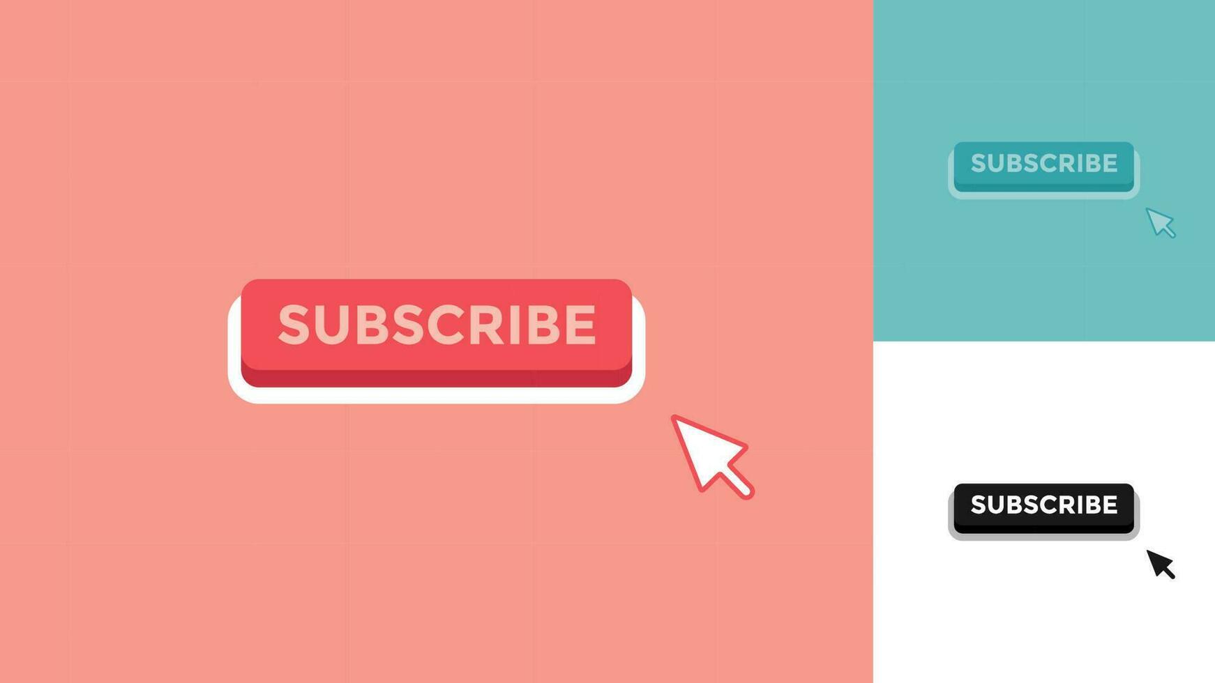 Vector of Subscribe Button. Perfect for video content, additional element, etc.