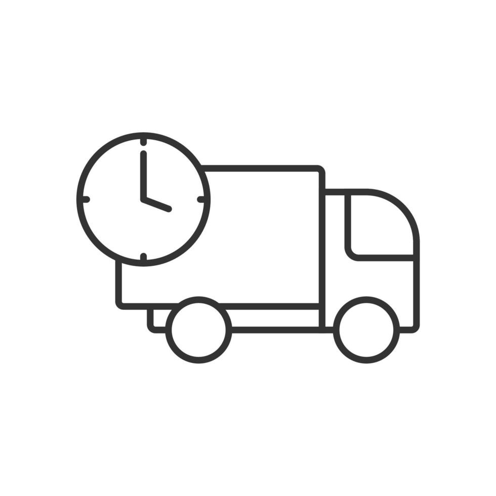order delivery truck simple icon vector