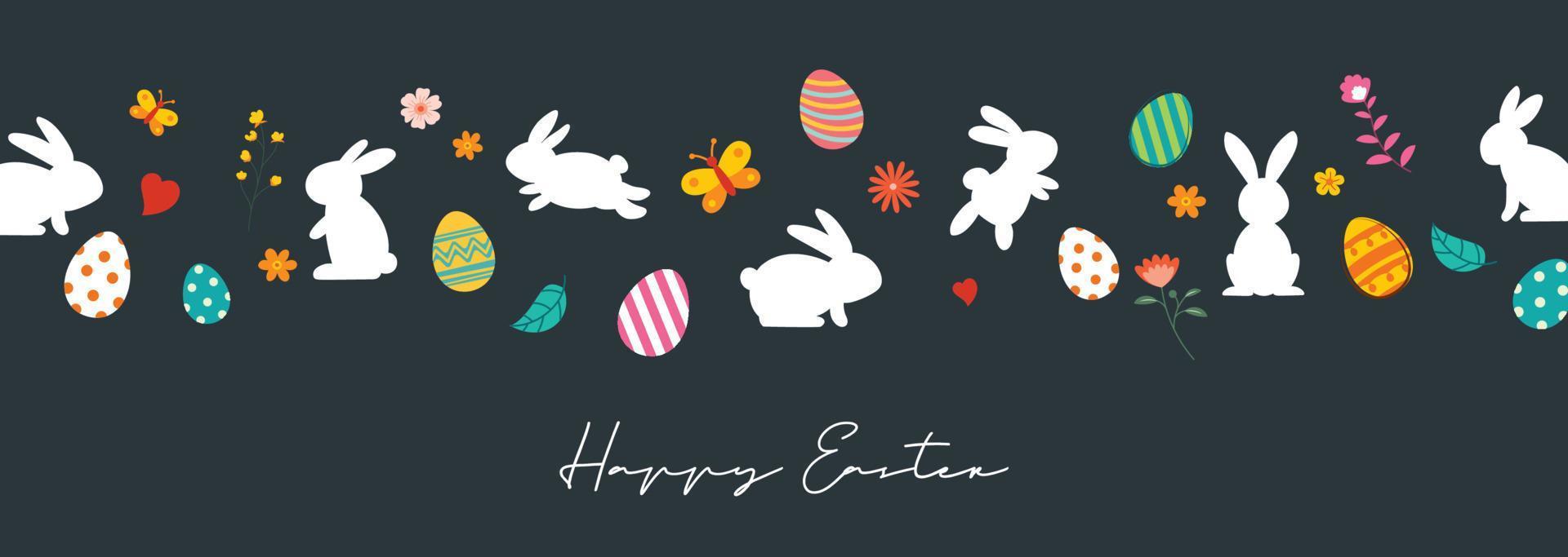 Happy easter egg greeting card background template.Can be used for cover, invitation, ad, wallpaper,flyers, posters, brochure. vector