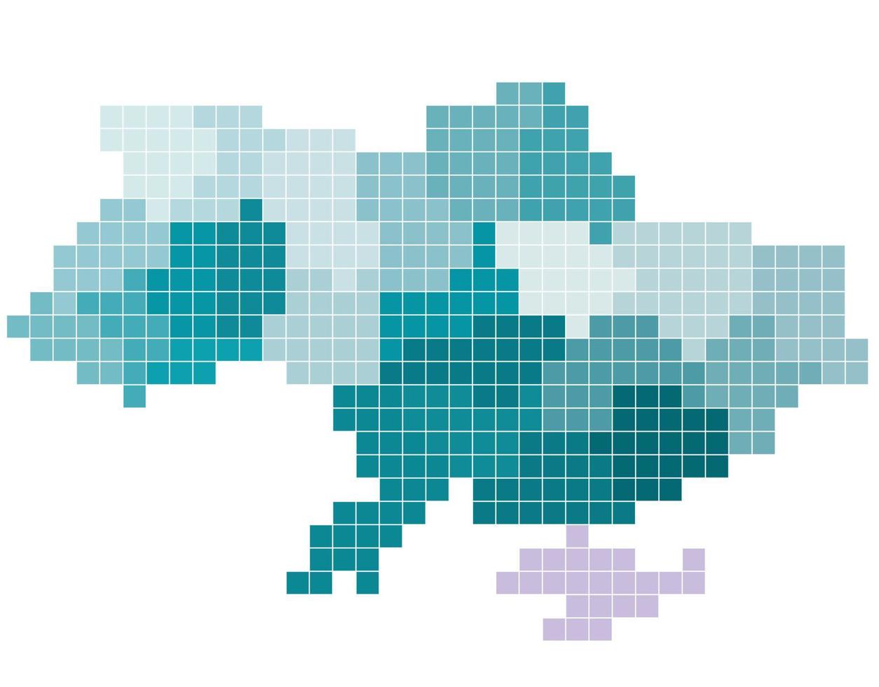 Square shape of Ukraine map. vector