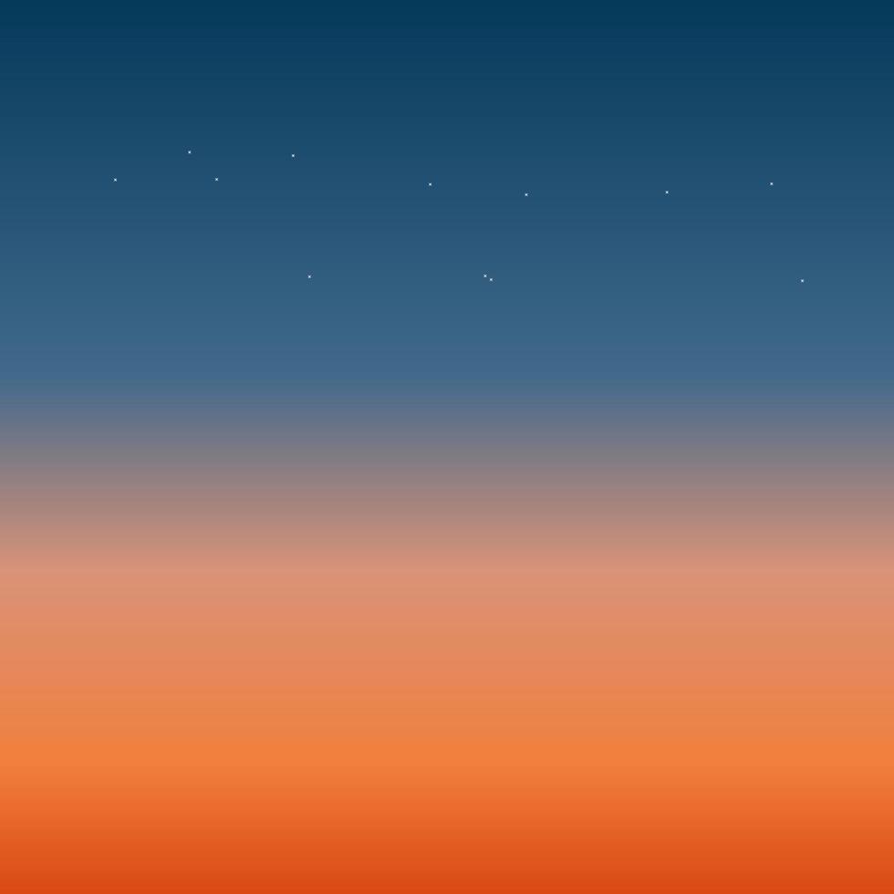 vector illustration of the sunset from the top of the hill