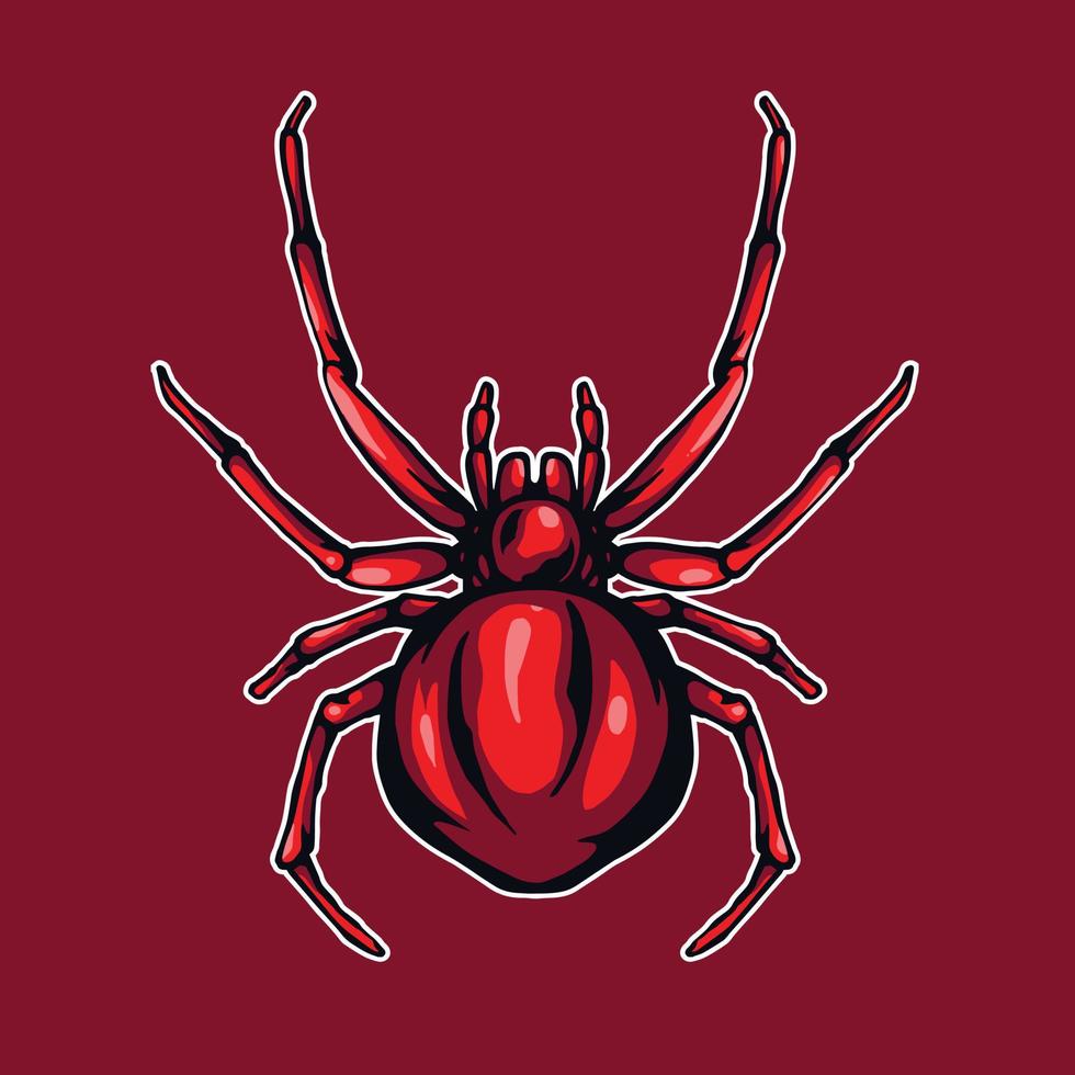 ilustración de araña roja vector