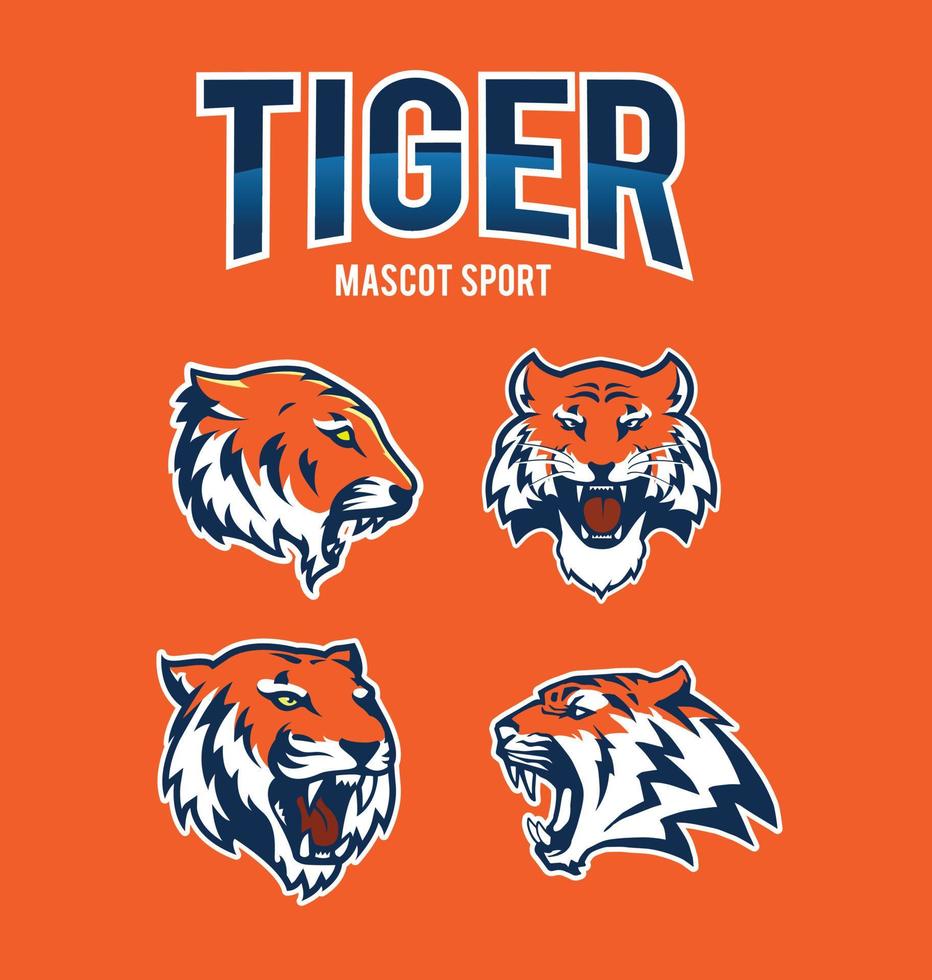 logotipo deportivo de tigre vector