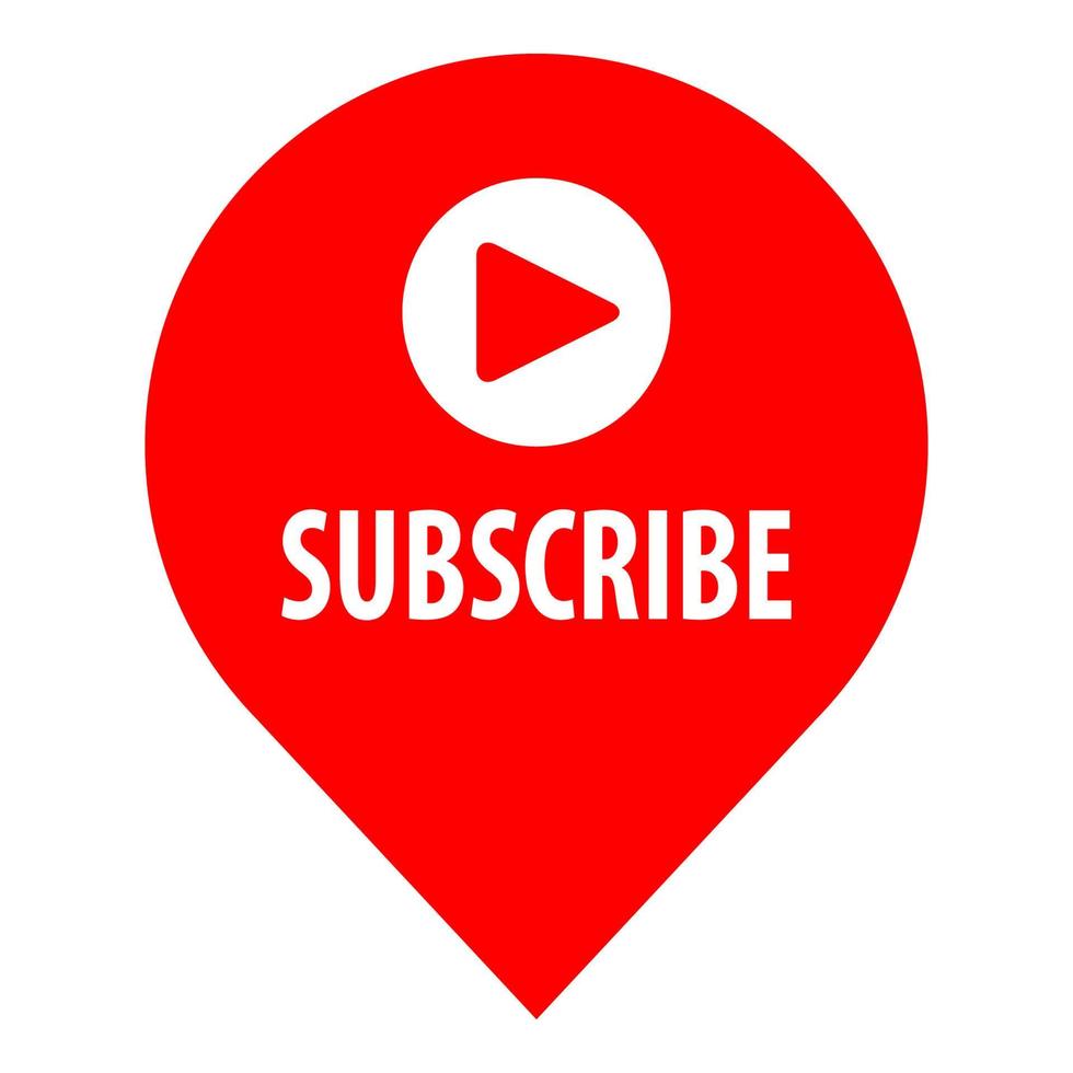 Subscribe Play button logo symbol Location vector