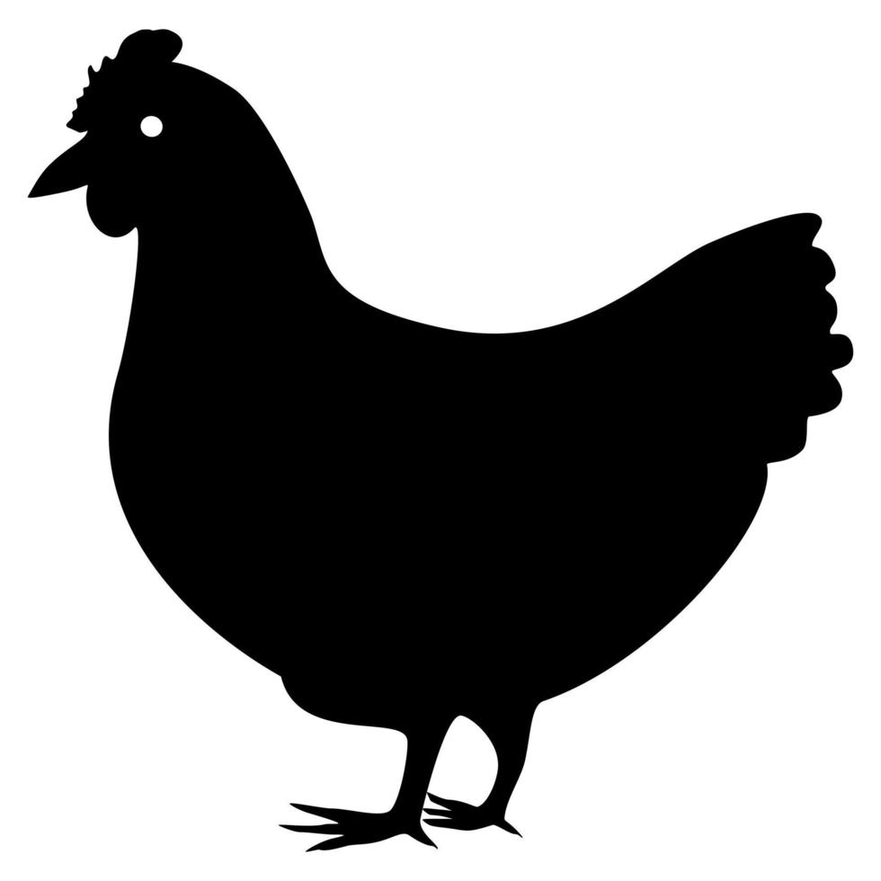 icono de gallina en fondo transparente. vector