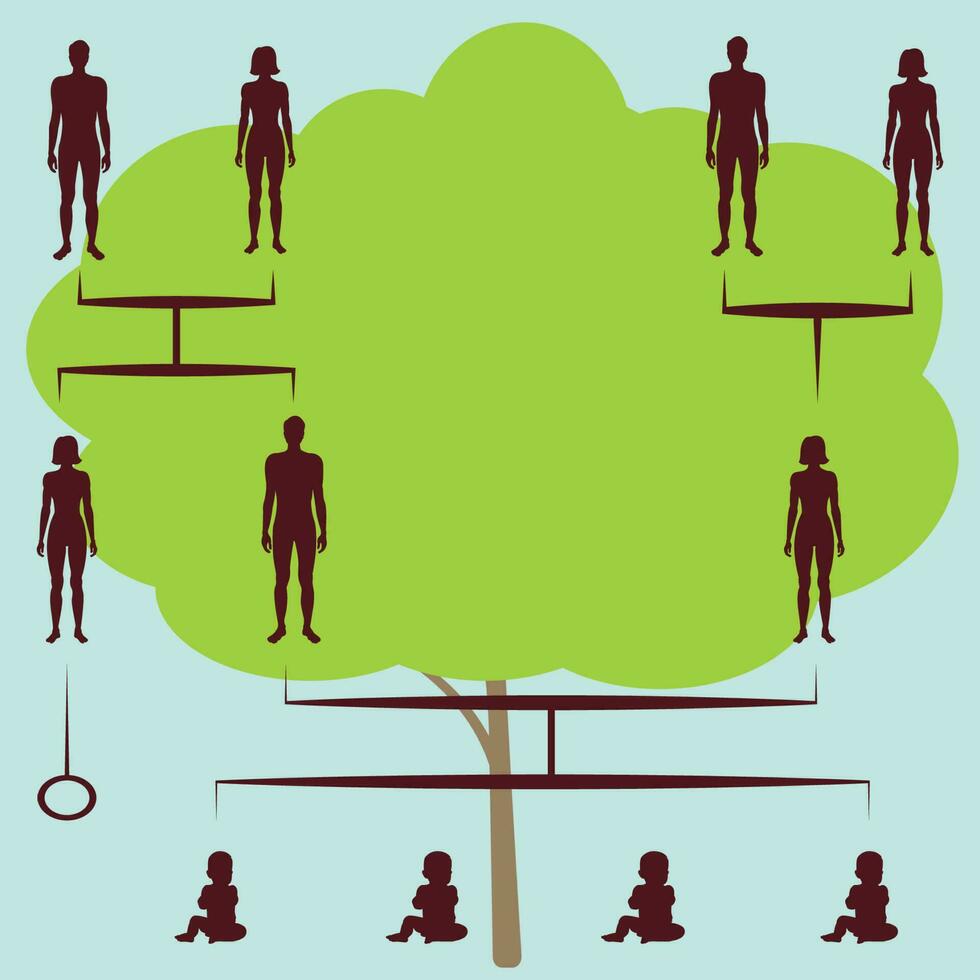 diagrama de árbol genealógico vector