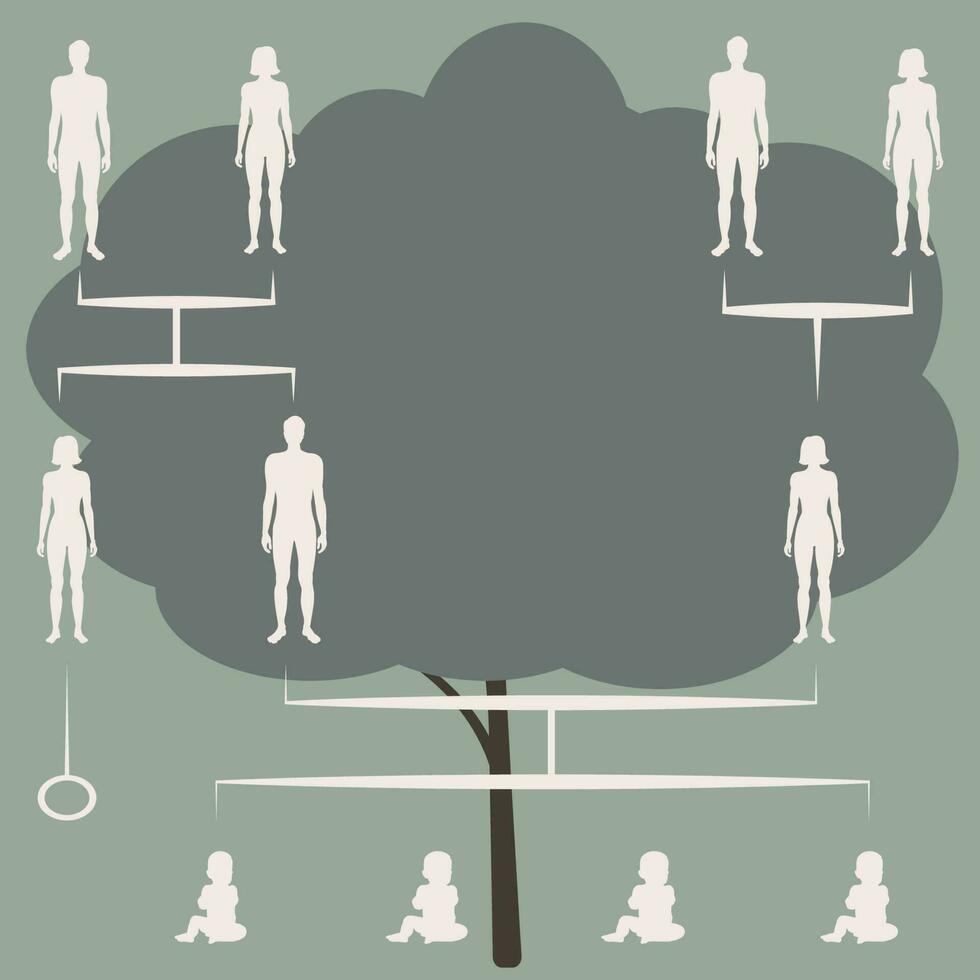 diagrama de árbol genealógico vector