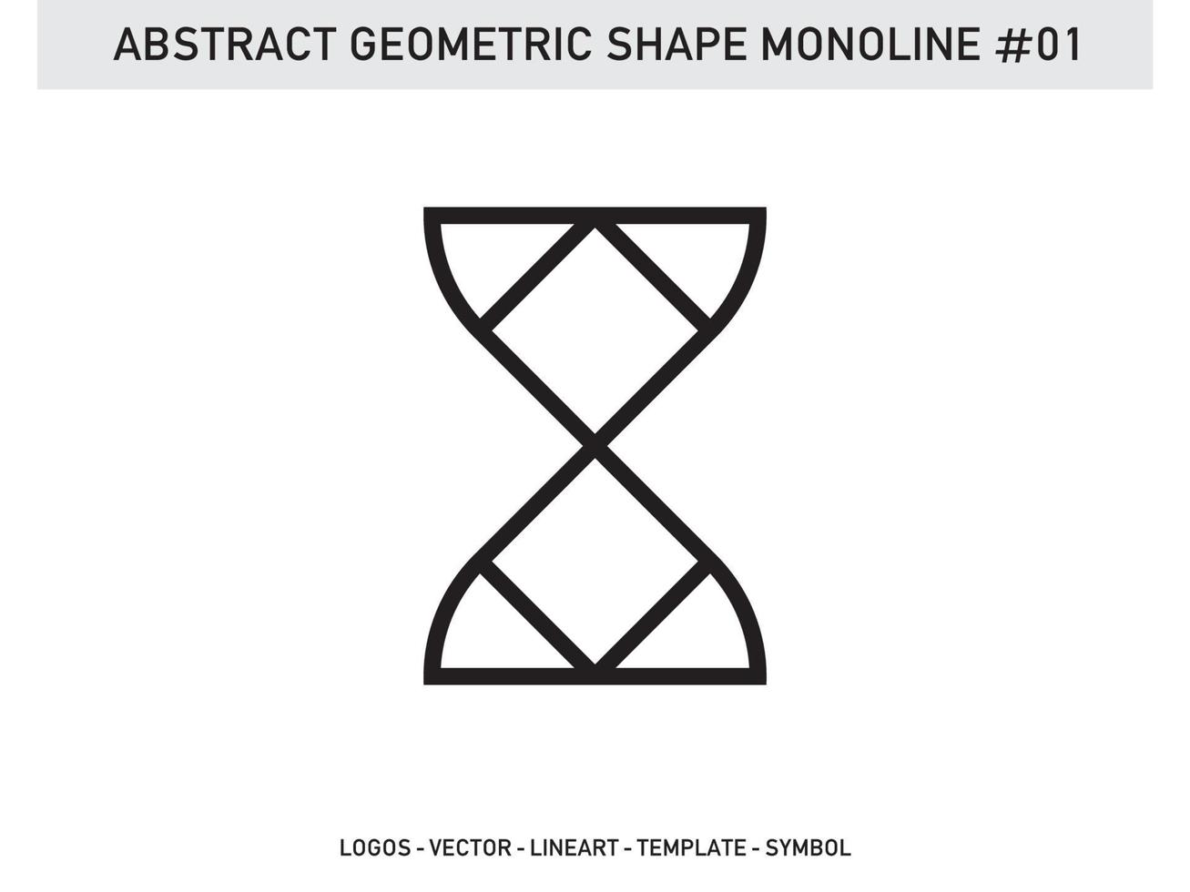 Abstract Geometric Shape Monoline Tile Design Pattern Seamless Free vector