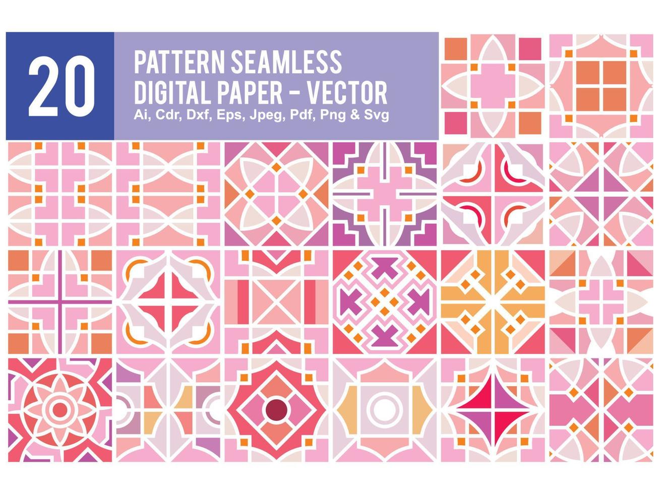 Colorful Pattern Seamless Set Pro vector