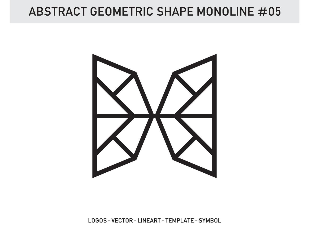 Abstract Geometric Shape Monoline Tile Design Pattern Seamless Free vector