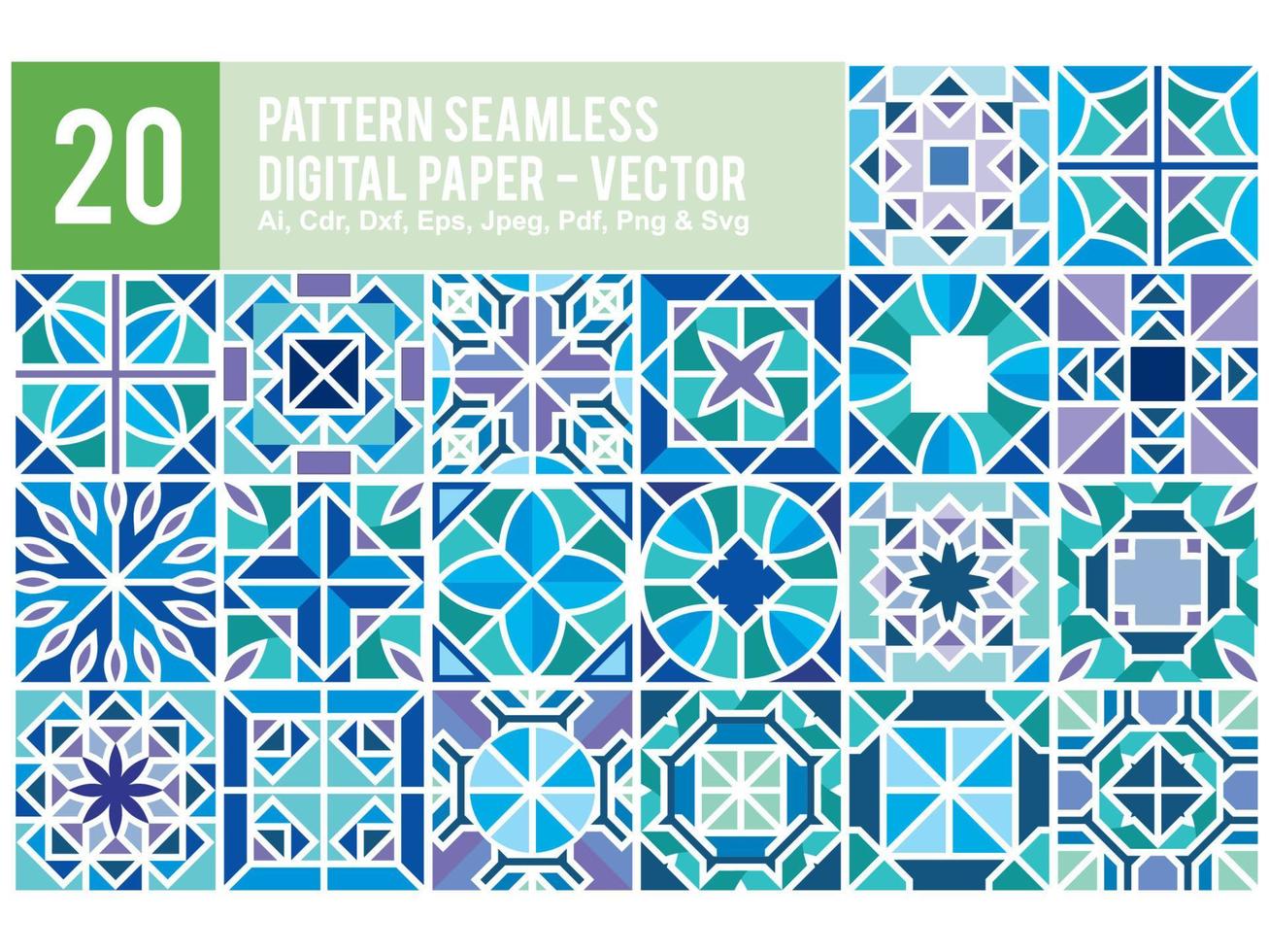 Colorful Pattern Seamless Set Pro vector
