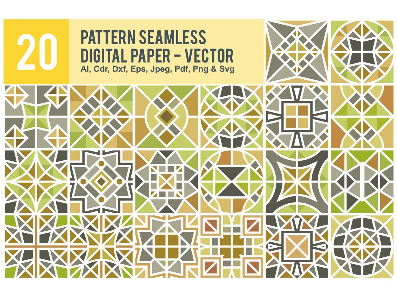 Colorful Pattern Seamless Set Pro vector