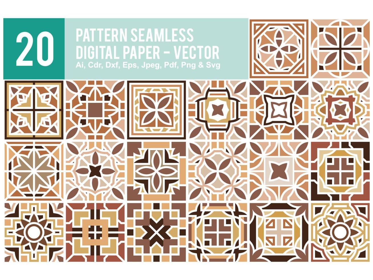 Colorful Pattern Seamless Set Pro vector