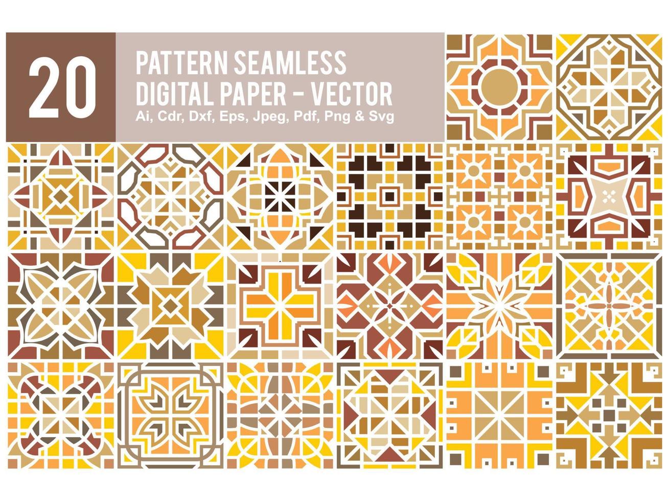 Colorful Pattern Seamless Set Pro vector