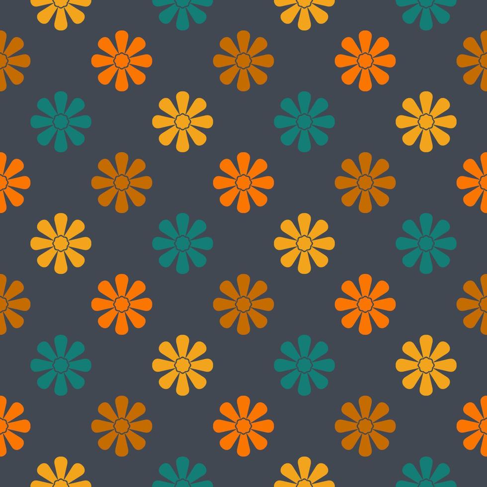 Abstract seamless pattern with mandala flower. Mosaic, tile, polka dot. Floral background. vector