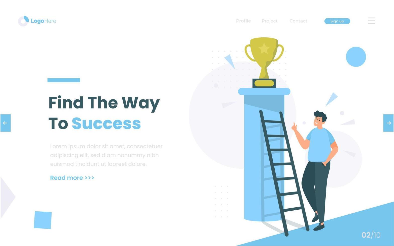 Find the way to success for business goals concept vector