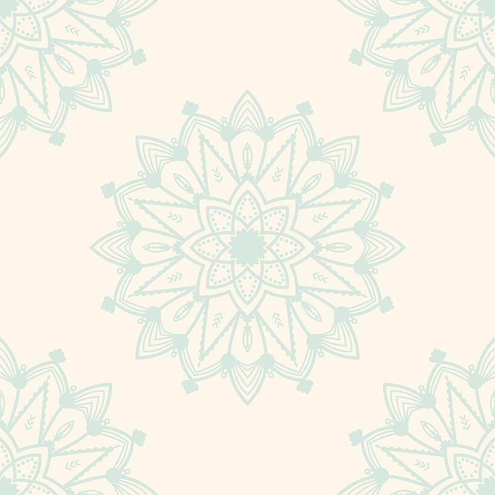 patrón sin costuras de fantasía con mandala ornamental. fondo de flor de garabato redondo abstracto. círculo geométrico floral. vector