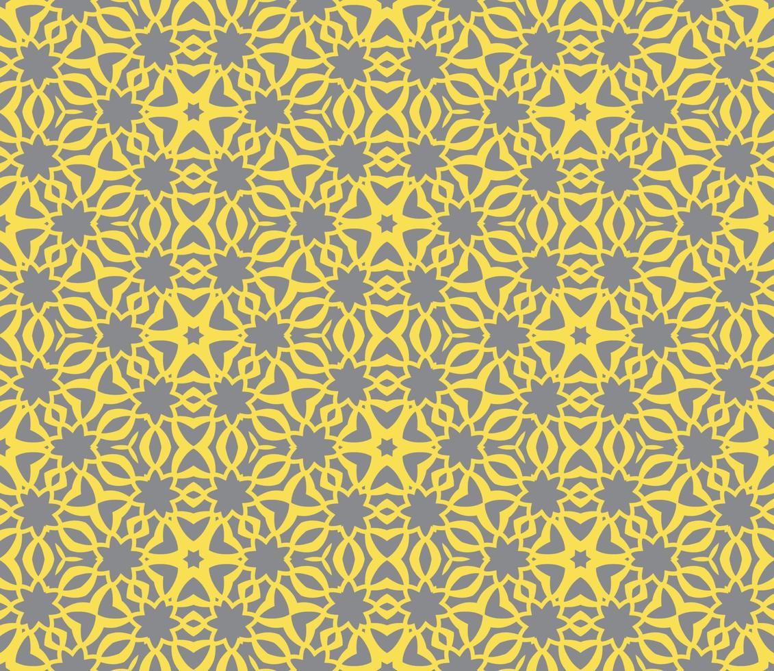 Abstract seamless pattern with mandala flower. Mosaic, tile, polka dot. Floral background. vector