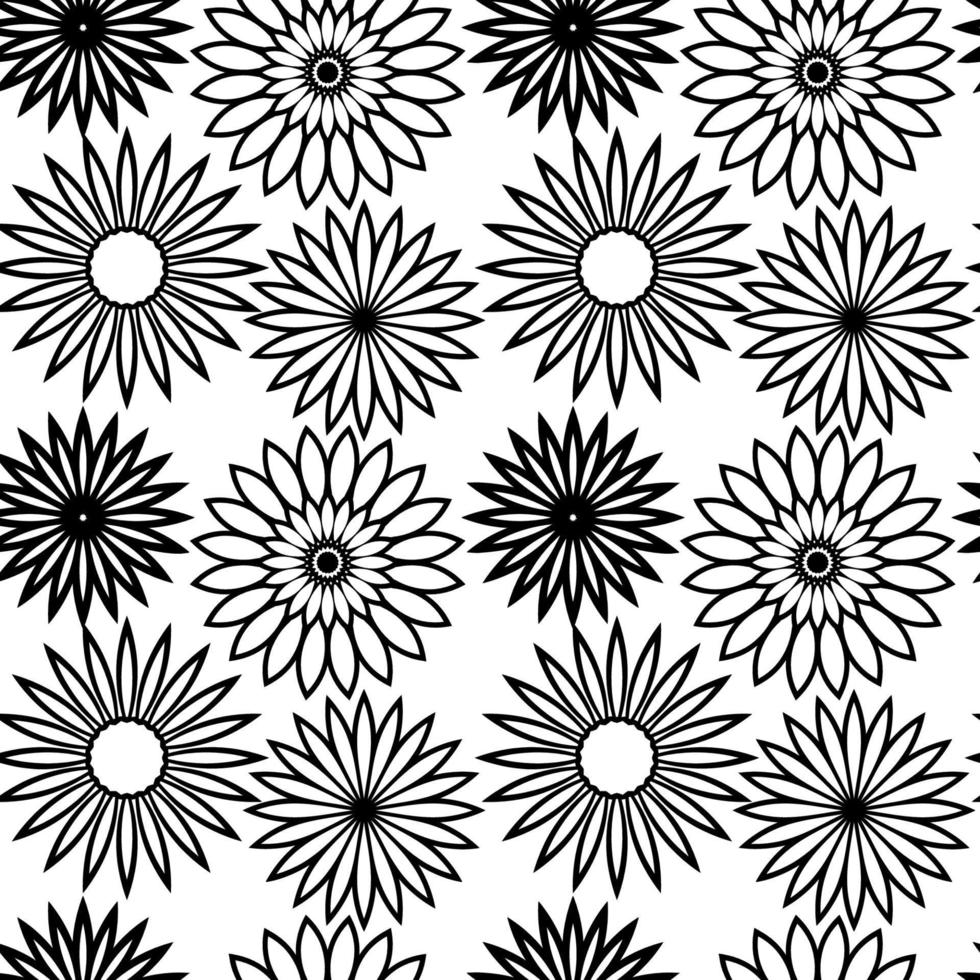 Abstract seamless pattern with mandala flower. Mosaic, tile, polka dot. Floral background. vector