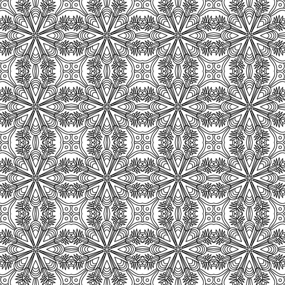 Abstract seamless pattern with mandala flower. Mosaic, tile. Floral background. vector