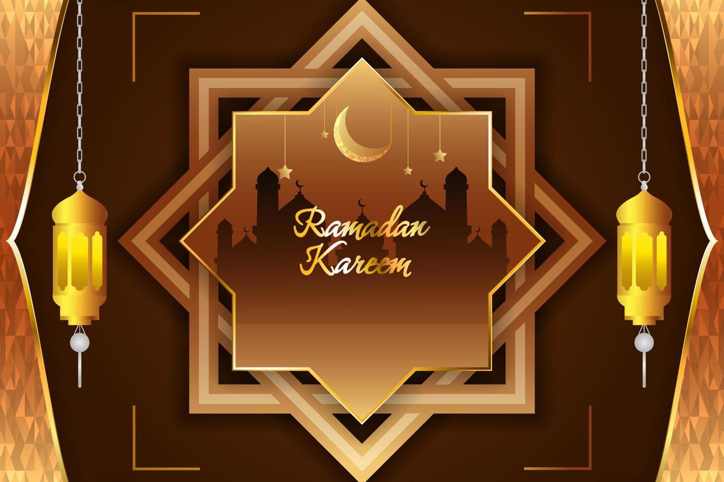 ramadan kareem islamic background with element vector