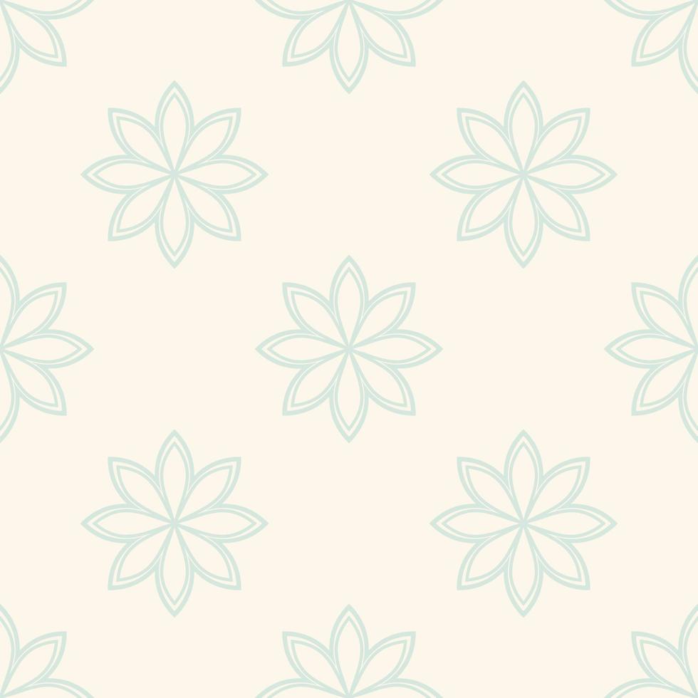 Fantasy seamless pattern with ornamental mandala. Abstract round doodle flower background. Floral geometric circle. vector