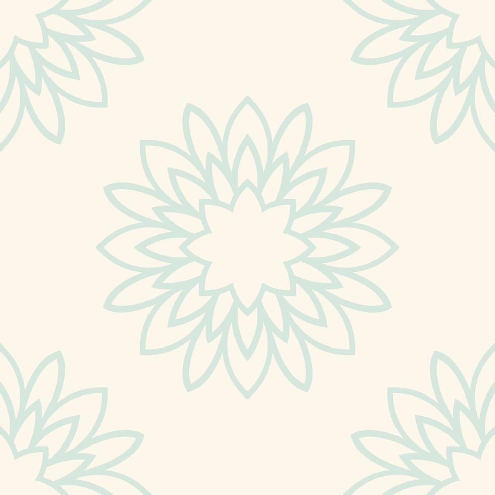 Fantasy seamless pattern with ornamental mandala. Abstract round doodle flower background. Floral geometric circle. vector