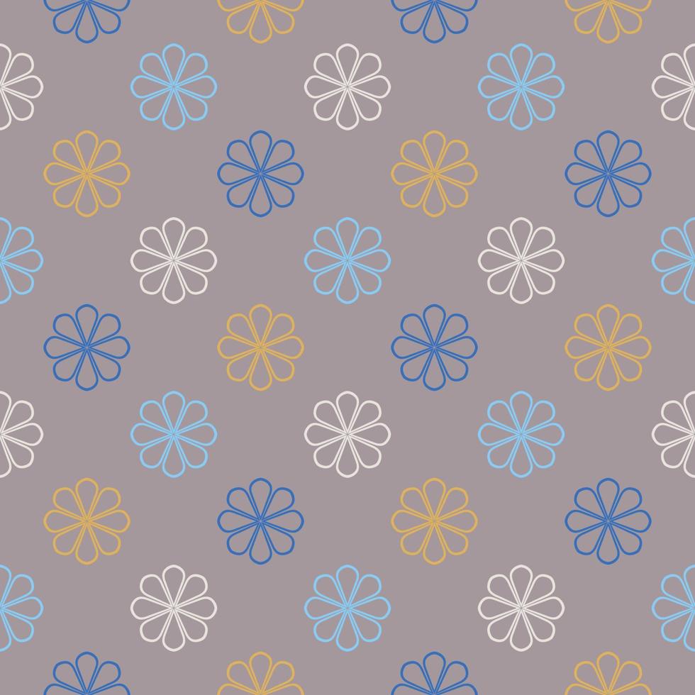 Abstract seamless pattern with mandala flower. Mosaic, tile, polka dot. Floral background. vector