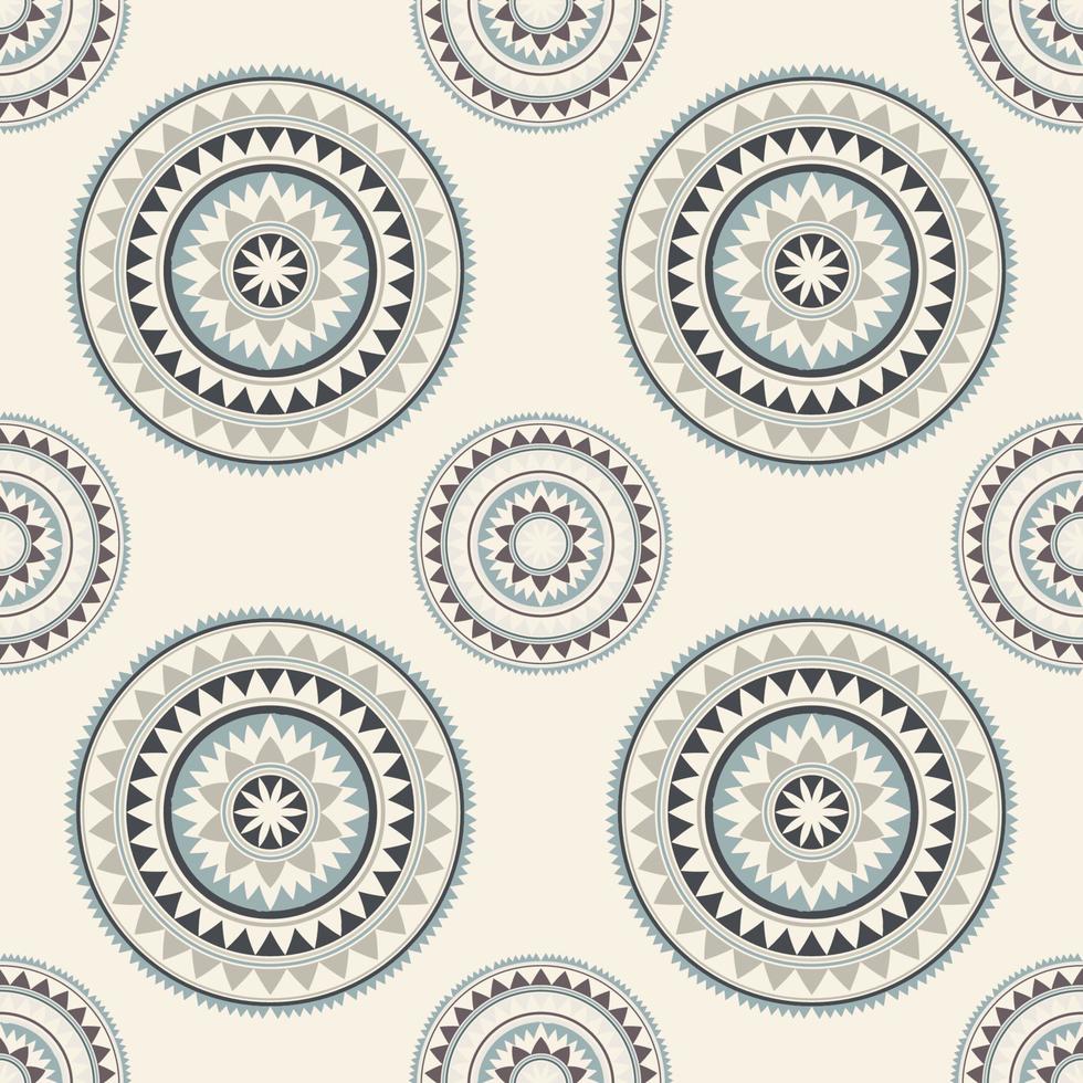 Abstract seamless pattern with mandala flower. Mosaic, tile, polka dot. Floral background. vector