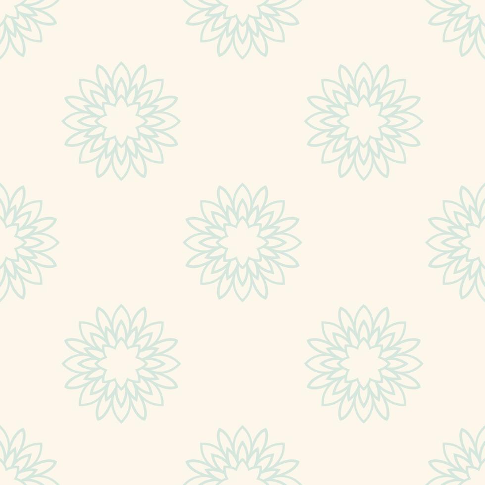 Fantasy seamless pattern with ornamental mandala. Abstract round doodle flower background. Floral geometric circle. vector
