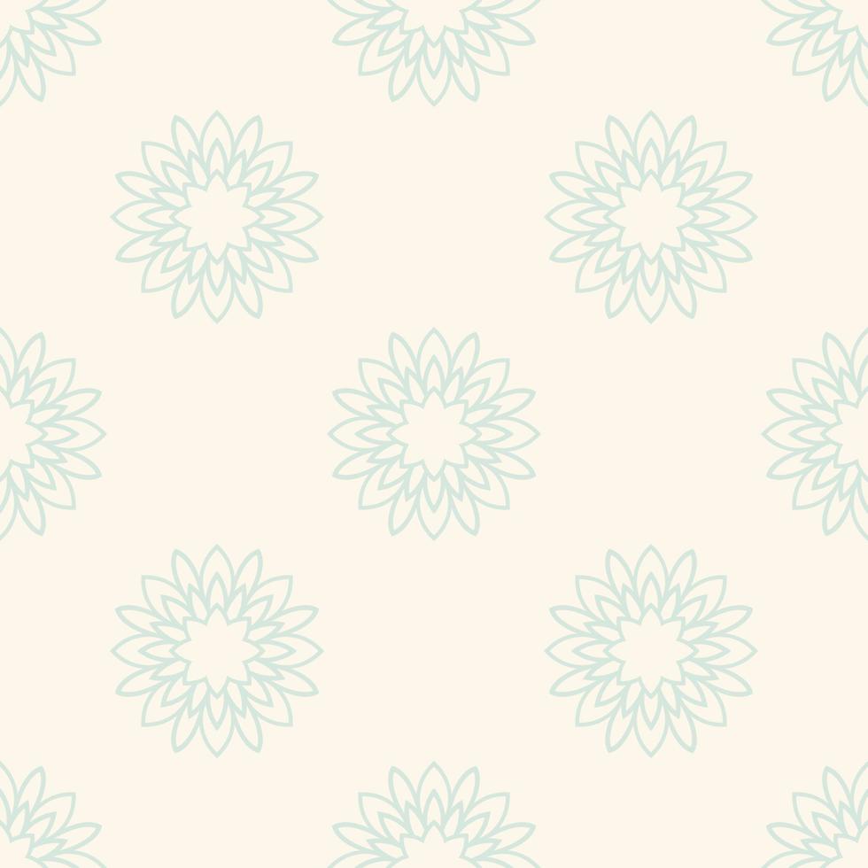 Fantasy seamless pattern with ornamental mandala. Abstract round doodle flower background. Floral geometric circle. vector