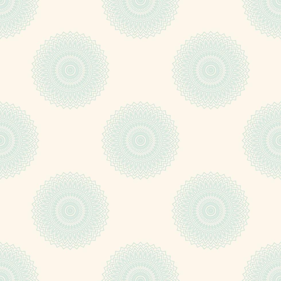 Fantasy seamless pattern with ornamental mandala. Abstract round doodle flower background. Floral geometric circle. vector