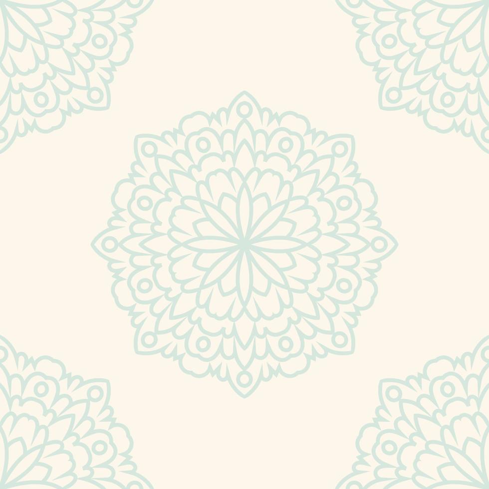 patrón sin costuras de fantasía con mandala ornamental. fondo de flor de garabato redondo abstracto. círculo geométrico floral. vector