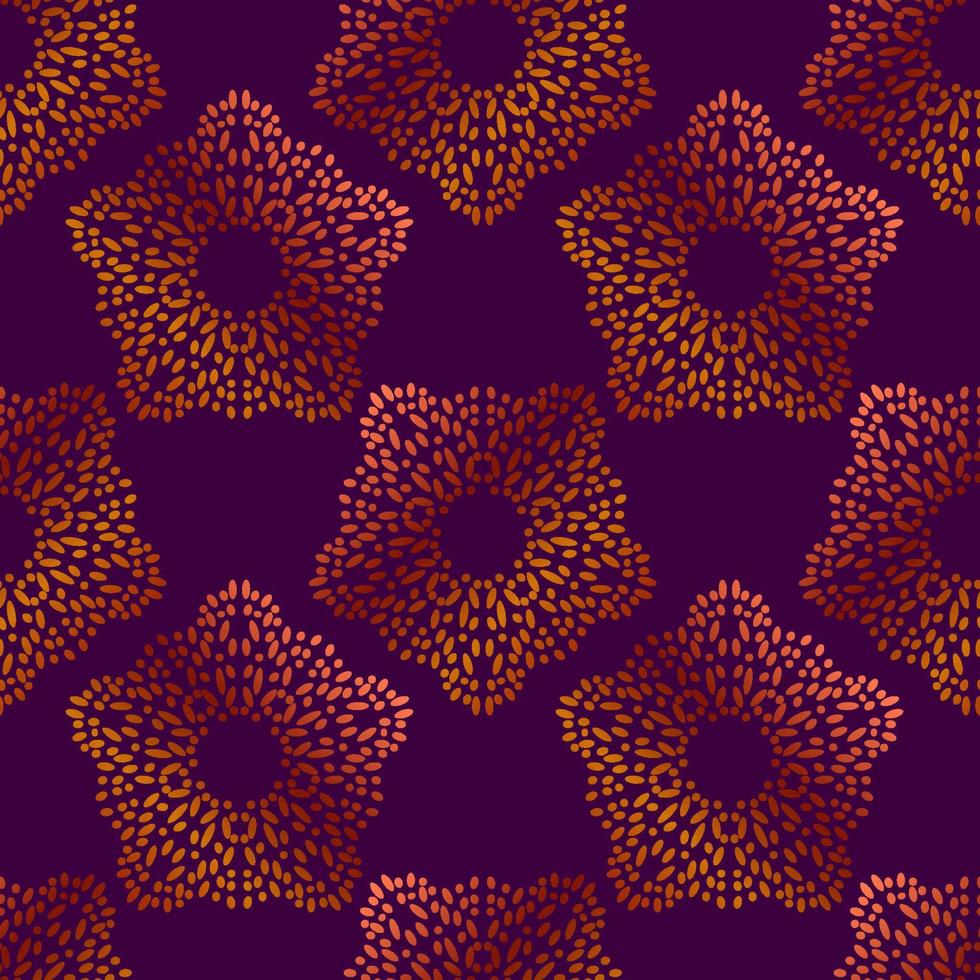Abstract seamless pattern with mandala flower. Mosaic, tile. Floral background. vector