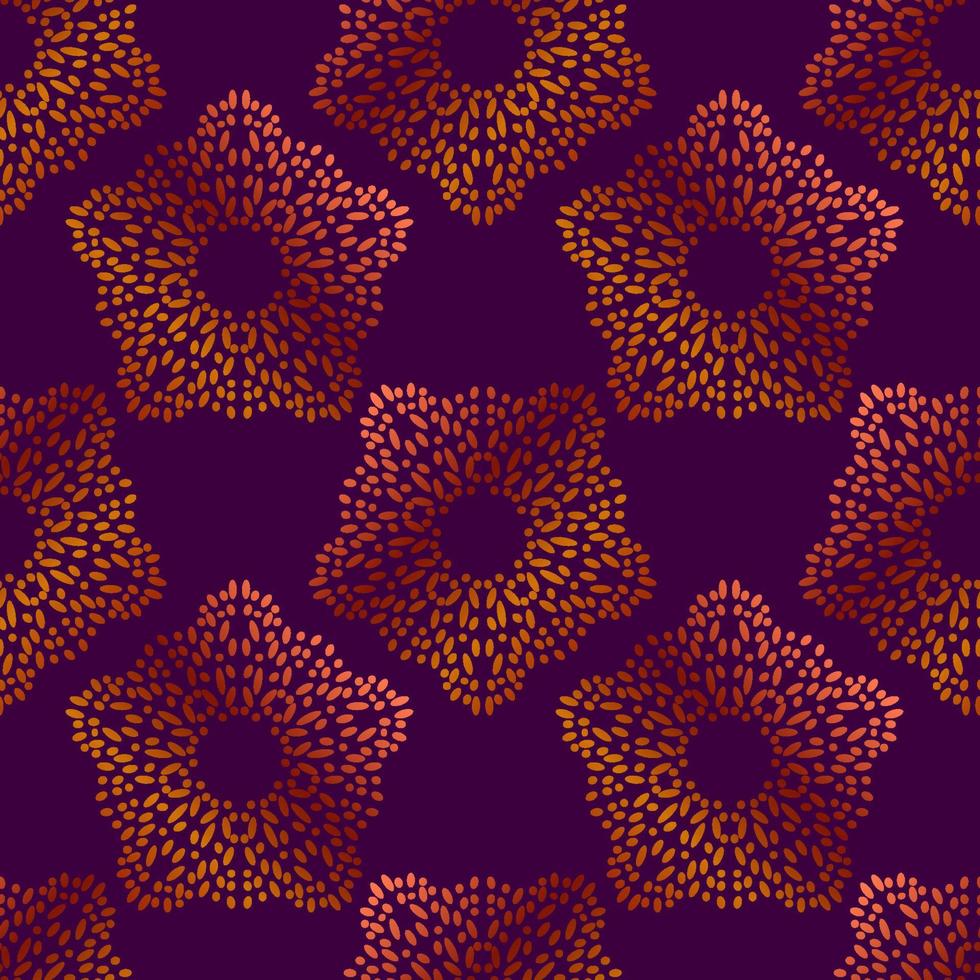 Resumen de patrones sin fisuras con flor de mandala. mosaico, azulejo. fondo floral. vector