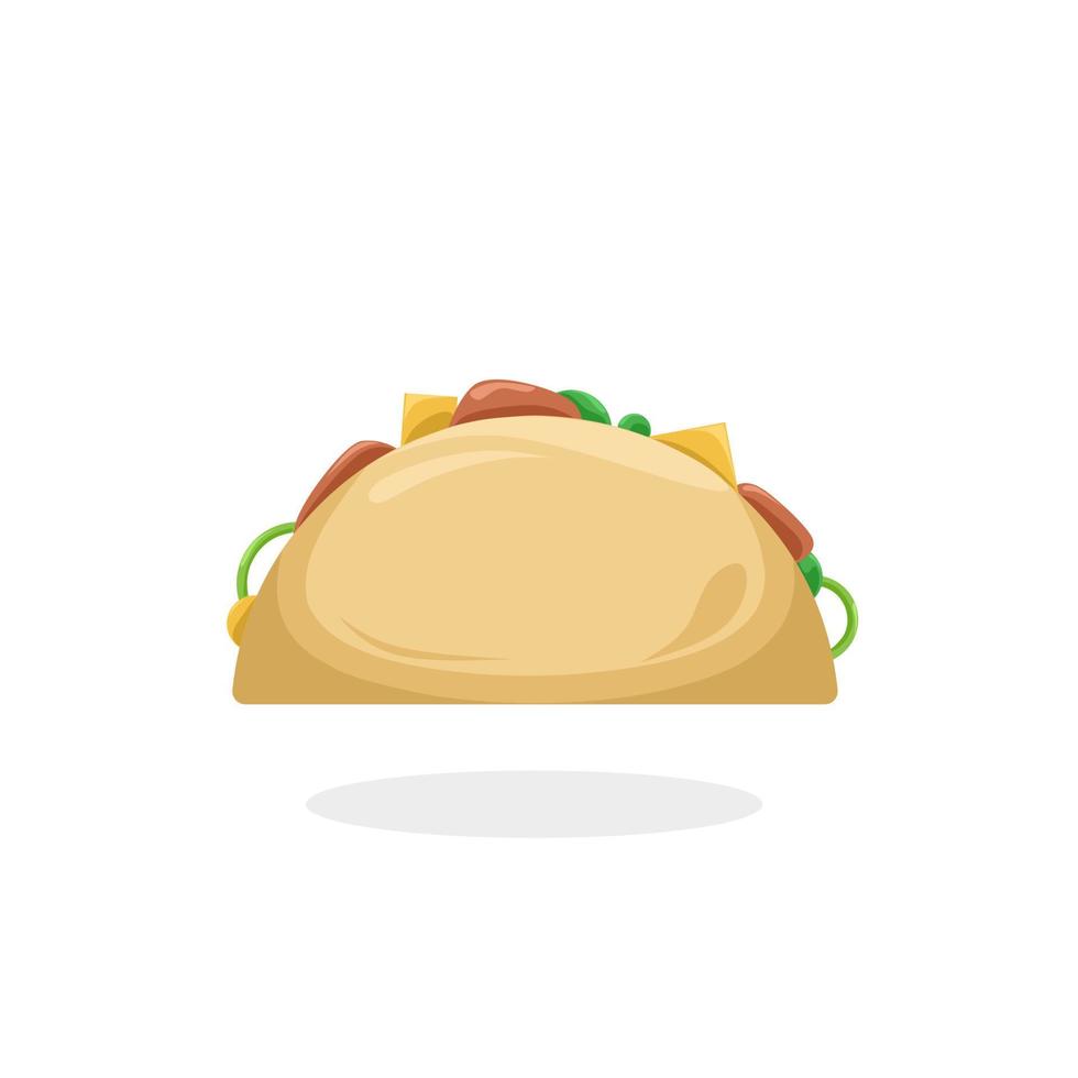 icono de taco delicioso vector