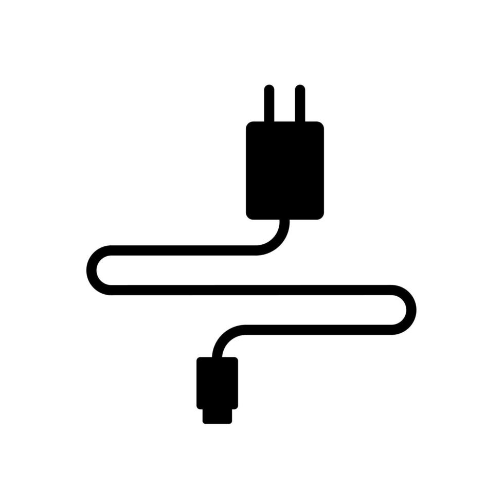 icono del cable del cargador vector