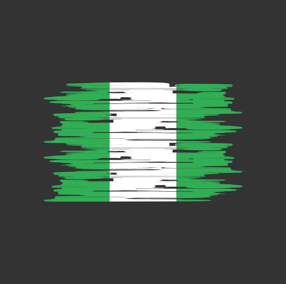 Nigeria Flag Brush vector