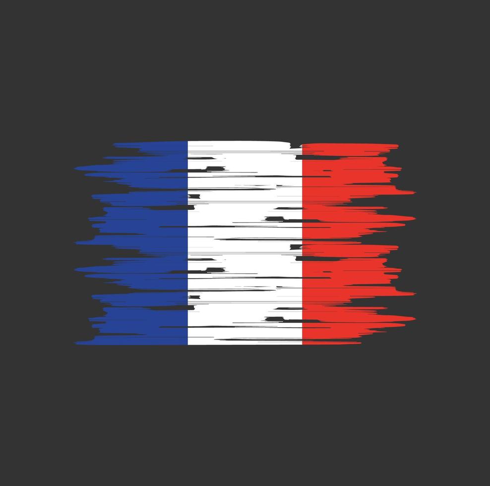 cepillo de bandera de francia vector