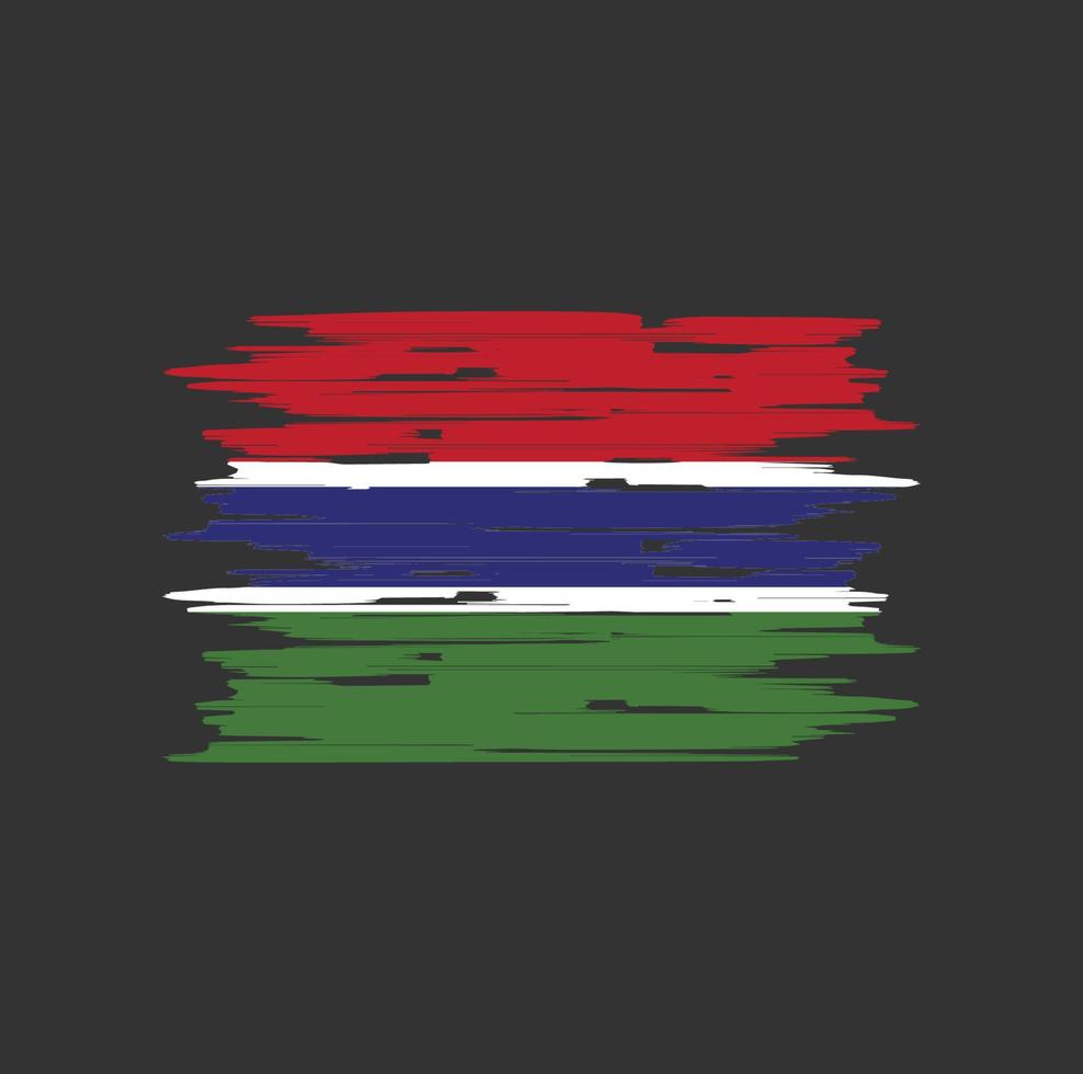 Gambia Flag Brush vector