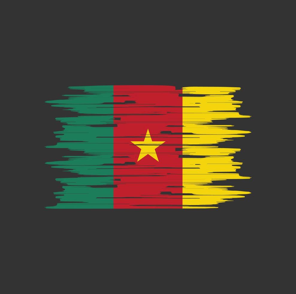 Cameroon Flag Brush vector