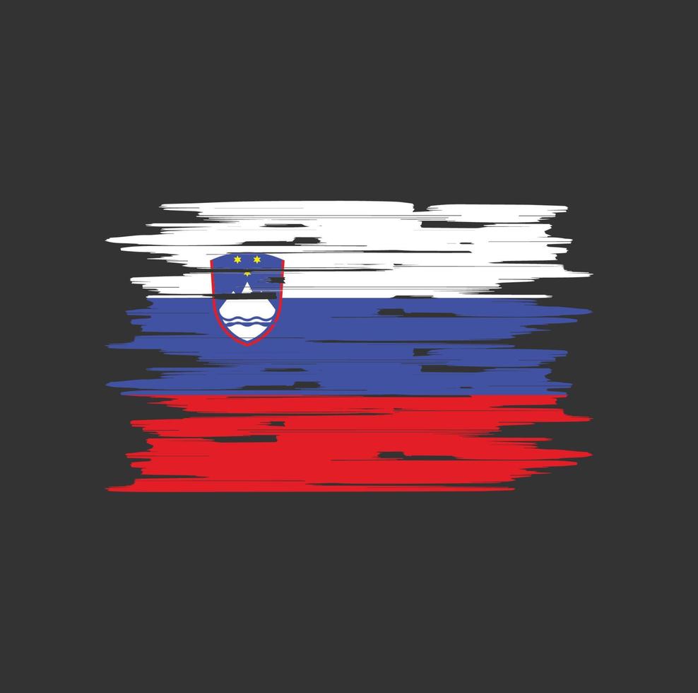 Slovenia Flag Brush vector