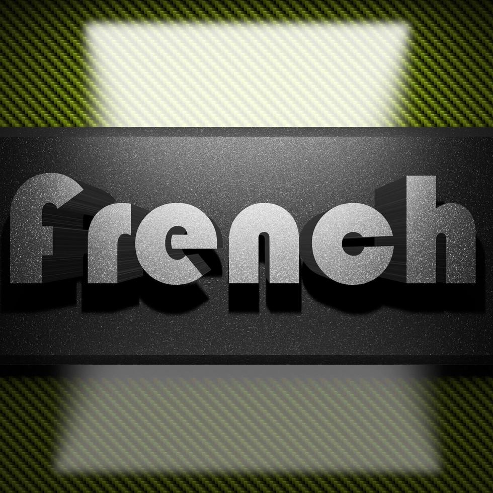 French word of iron on carbon photo